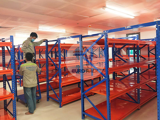 4-tier medium duty storage rack with adjustable shelves
