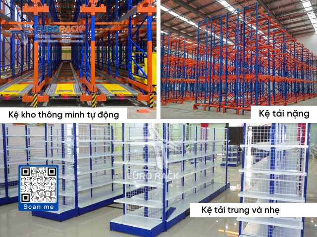 Kệ chứa hàng được chia làm 3 loại chính