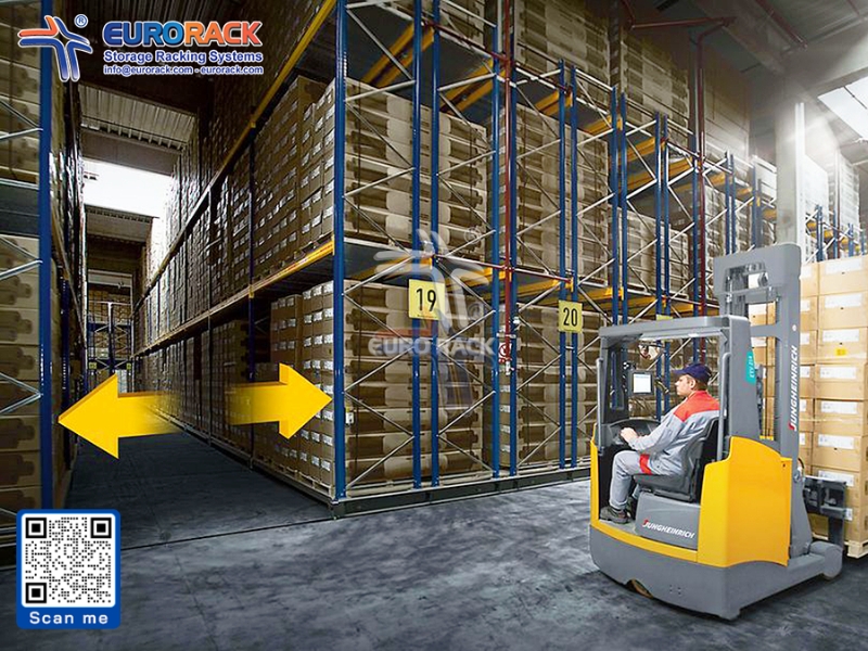 mobile racking system high density storage smart warehouse solution