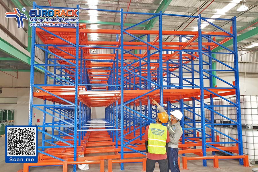 Eurorack provides Push Back Pallet Racking manufactured directly at the factory